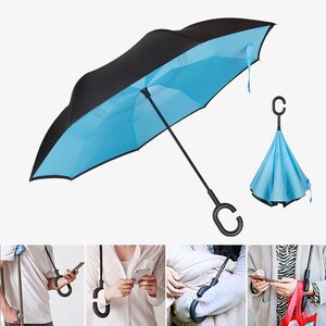 도매마켓 스탠딩 반전 마법우산 거꾸로 접히는 우산 장마