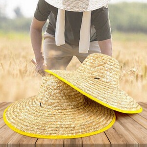 취미하비 햇빛 차단 챙넓은 밀짚 모자 농사 작업모