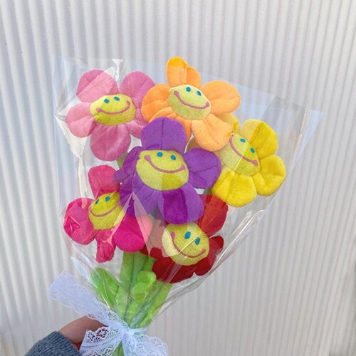 에이지리스에비뉴 스마일 꽃 해바라기 장미 꽃다발 인형 32cm DD-11693