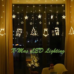 에이지리스에비뉴 크리스마스 펜던트 LED장식 와이어 무드등 줄조명 커튼장식