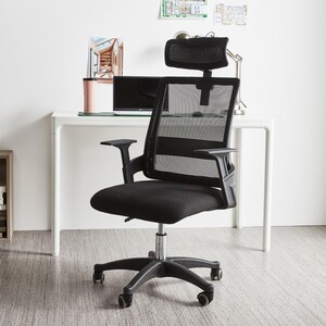 에이지리스 생활 딜라이트 사무용 학생 공부 컴퓨터 책상의자 사무실 메쉬 헤드형 의자
