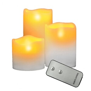 에이지리스에비뉴 리모컨 전자양초 3P세트 스마트촛불 보급형 플라스틱