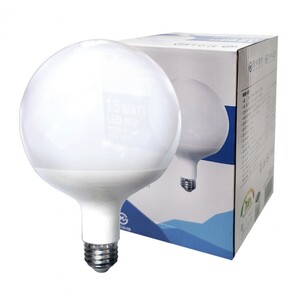 에이지리스에비뉴 장수램프 LED 볼구 15W E26 주광색 장식등 원형전구