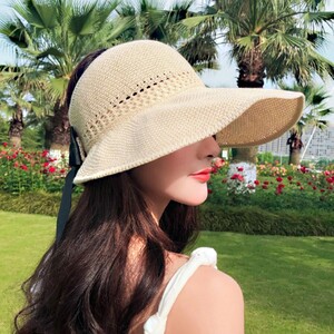 에이지리스에비뉴 여름 썬캡 햇빛가리개 벙거지모자 자외선차단 사파리 밀짚모자 HAT31