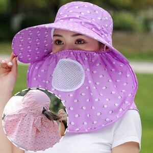 에이지리스에비뉴 얼굴 자외선차단 농사 일 산책 햇빛가리개 모자 선캡
