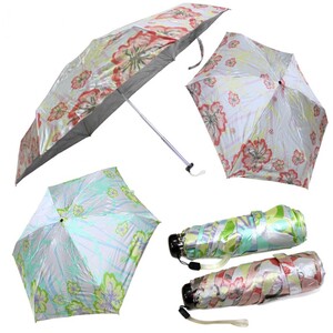 에이지리스에비뉴 켈리 3단 나비꽃 초미니양우산 개업기념품 우산겸양산 실버코팅 은막우양산
