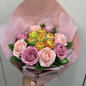 에이지리스에비뉴 츄파춥스 사탕 플라워 꽃다발 부케 여자친구 발렌타인 선물