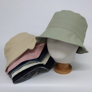 에이지리스에비뉴 패션 버킷햇 여성 벙거지 모자 체크 챙스트링 7156Q