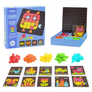 에이지리스 아동 미디어 모자이크 패턴 퍼즐 블럭 블록 유아 어린이 아동 장난감 완구