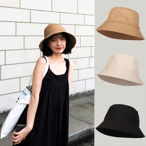 봄 여름 버킷햇 여자 벙거지 모자 코튼 챙넓은모자