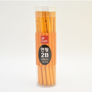 도매마켓365 20자루 문화 노랑연필 1통 단체선 연필 2B연필 찐한심